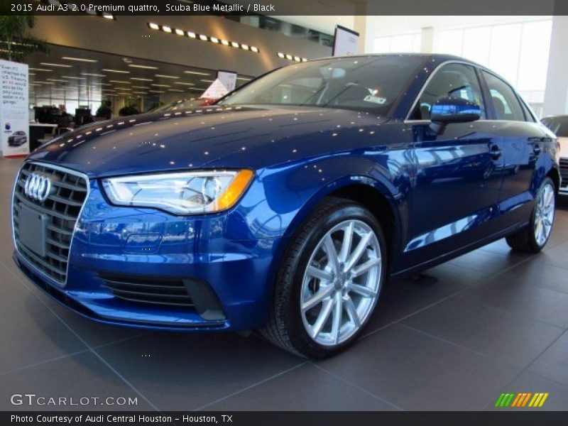 Scuba Blue Metallic / Black 2015 Audi A3 2.0 Premium quattro