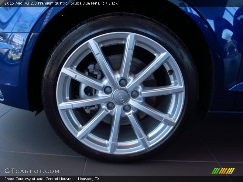 Scuba Blue Metallic / Black 2015 Audi A3 2.0 Premium quattro