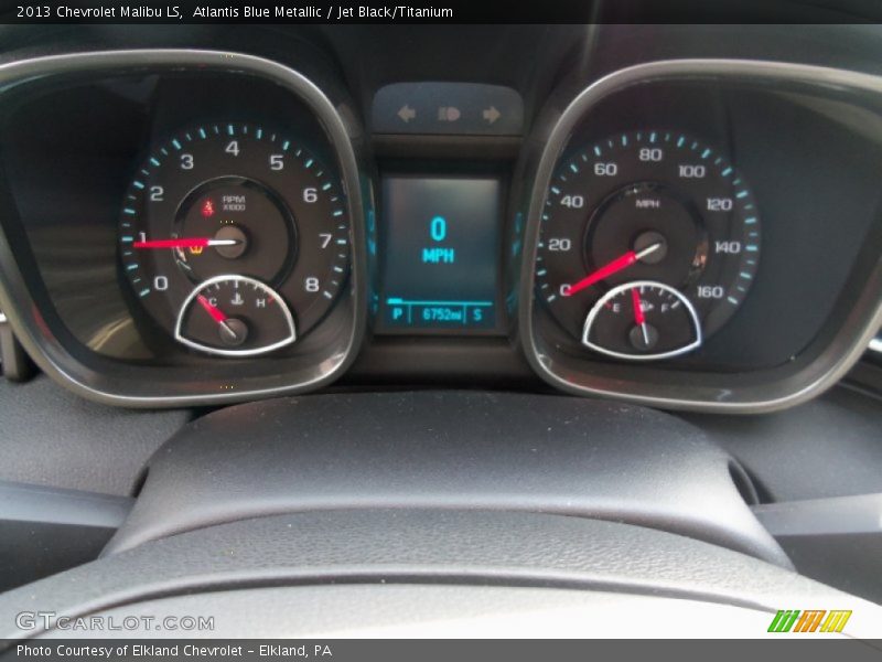 Atlantis Blue Metallic / Jet Black/Titanium 2013 Chevrolet Malibu LS
