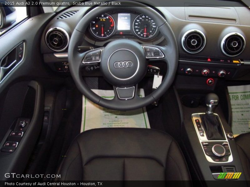 Scuba Blue Metallic / Black 2015 Audi A3 2.0 Premium quattro