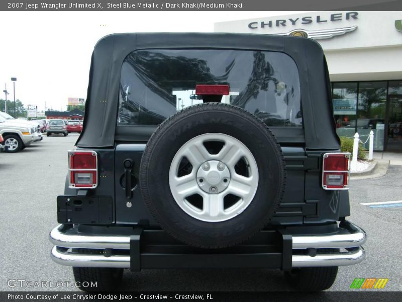 Steel Blue Metallic / Dark Khaki/Medium Khaki 2007 Jeep Wrangler Unlimited X