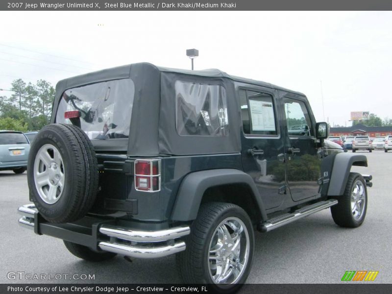 Steel Blue Metallic / Dark Khaki/Medium Khaki 2007 Jeep Wrangler Unlimited X