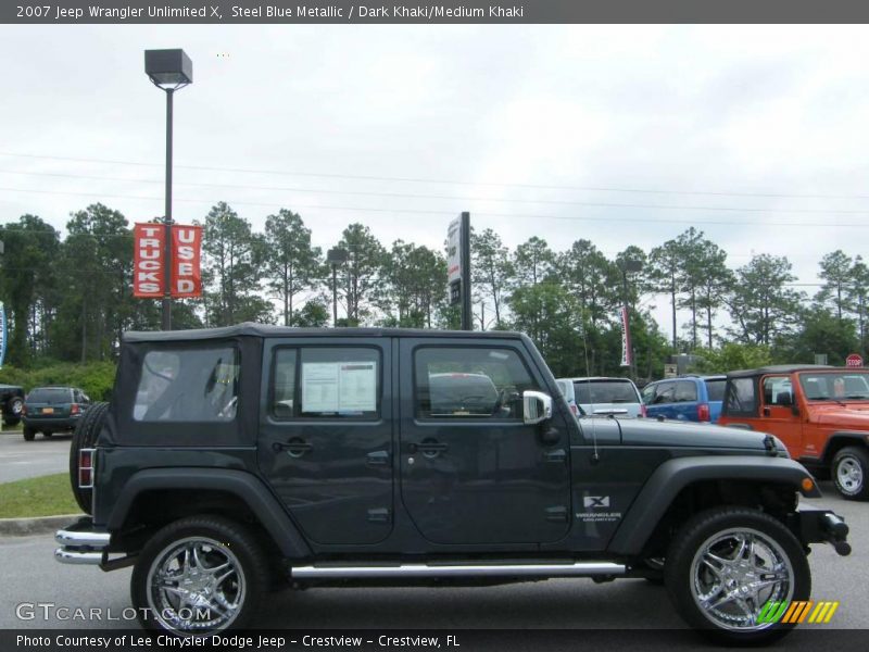 Steel Blue Metallic / Dark Khaki/Medium Khaki 2007 Jeep Wrangler Unlimited X
