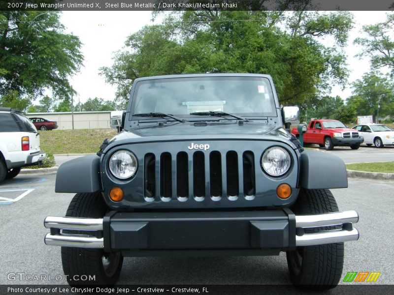 Steel Blue Metallic / Dark Khaki/Medium Khaki 2007 Jeep Wrangler Unlimited X