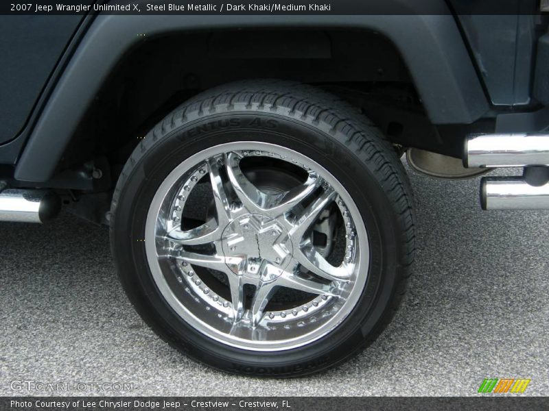 Steel Blue Metallic / Dark Khaki/Medium Khaki 2007 Jeep Wrangler Unlimited X