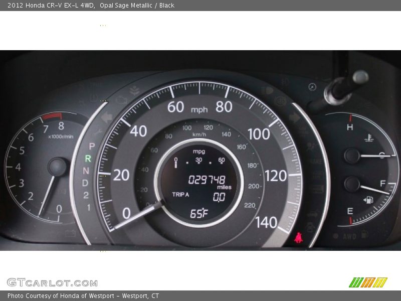 Opal Sage Metallic / Black 2012 Honda CR-V EX-L 4WD