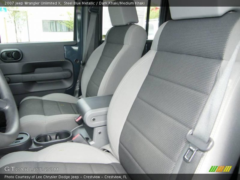 Steel Blue Metallic / Dark Khaki/Medium Khaki 2007 Jeep Wrangler Unlimited X