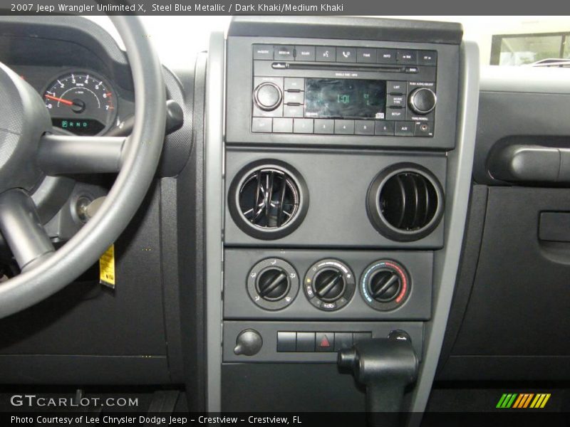 Steel Blue Metallic / Dark Khaki/Medium Khaki 2007 Jeep Wrangler Unlimited X