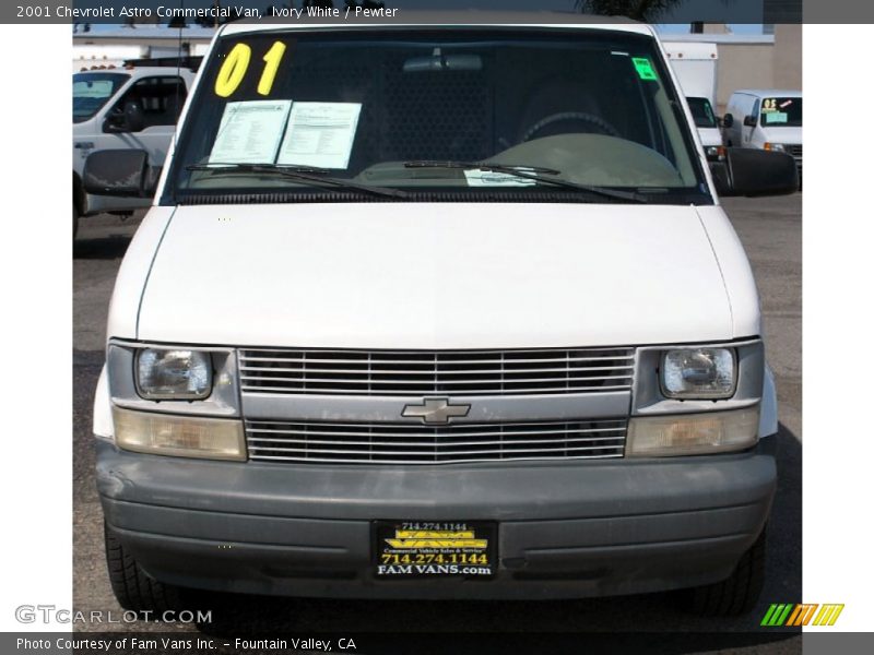 Ivory White / Pewter 2001 Chevrolet Astro Commercial Van