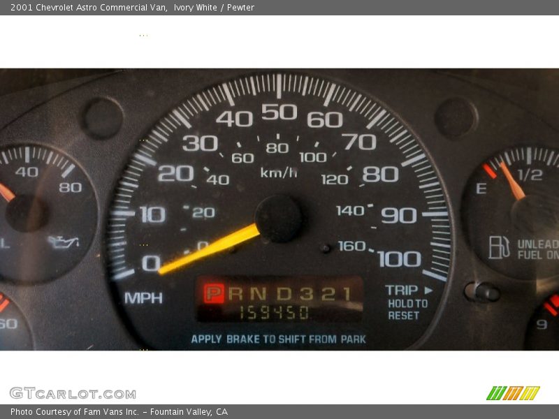 Ivory White / Pewter 2001 Chevrolet Astro Commercial Van