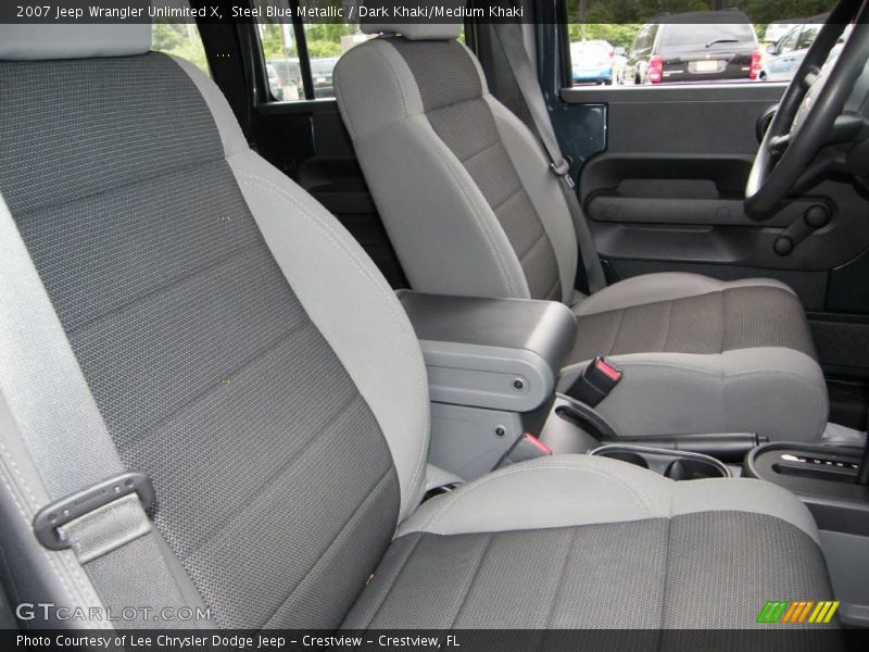 Steel Blue Metallic / Dark Khaki/Medium Khaki 2007 Jeep Wrangler Unlimited X