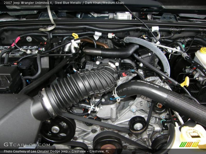 Steel Blue Metallic / Dark Khaki/Medium Khaki 2007 Jeep Wrangler Unlimited X