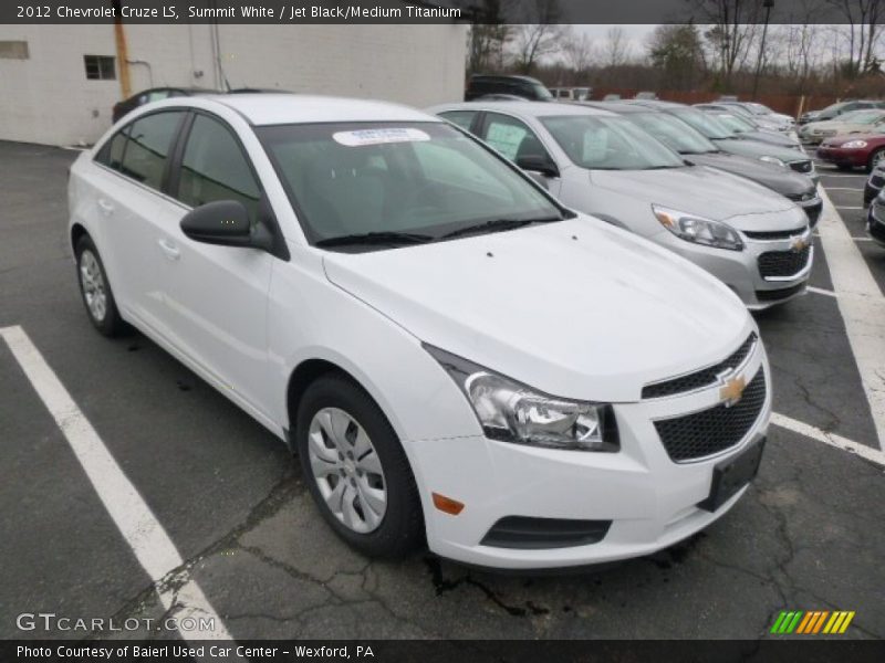 Summit White / Jet Black/Medium Titanium 2012 Chevrolet Cruze LS