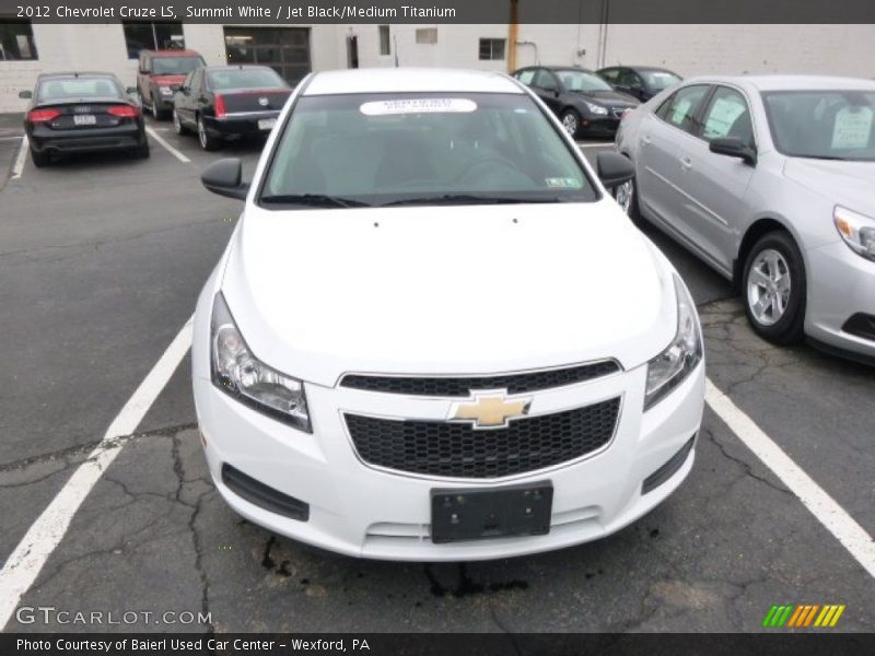 Summit White / Jet Black/Medium Titanium 2012 Chevrolet Cruze LS