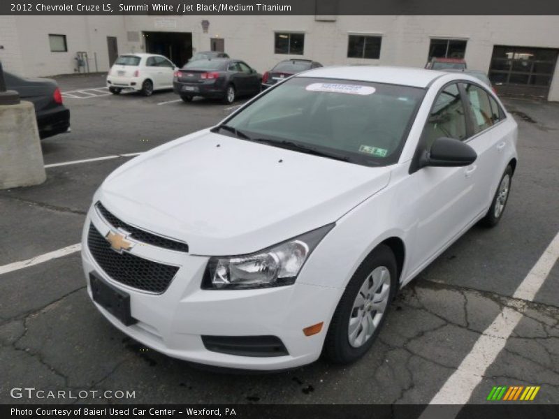 Summit White / Jet Black/Medium Titanium 2012 Chevrolet Cruze LS