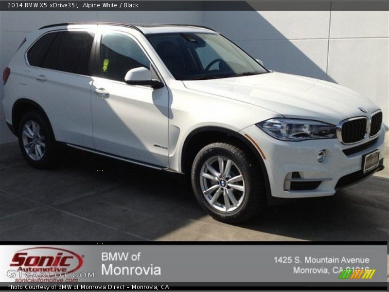 Alpine White / Black 2014 BMW X5 xDrive35i