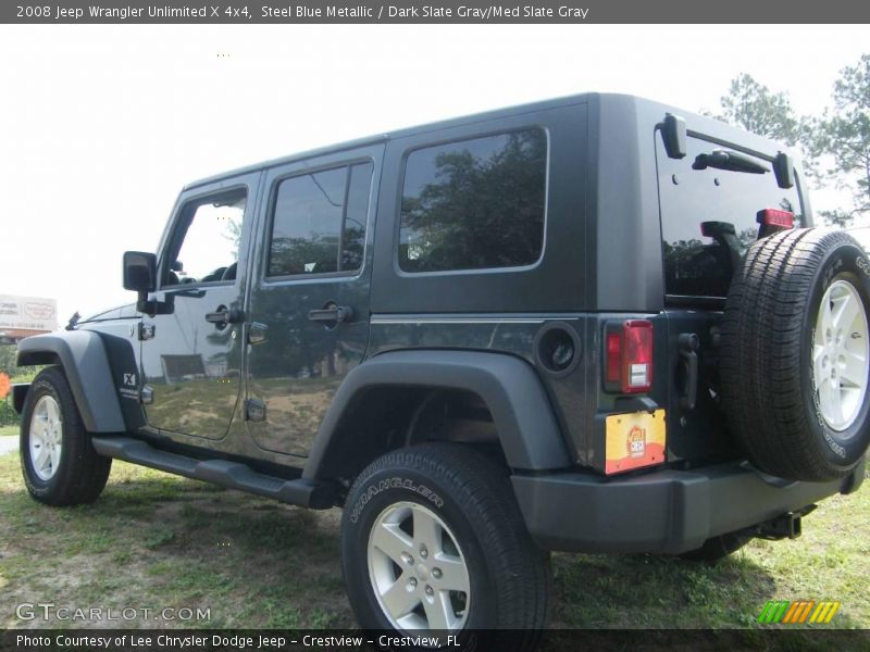Steel Blue Metallic / Dark Slate Gray/Med Slate Gray 2008 Jeep Wrangler Unlimited X 4x4