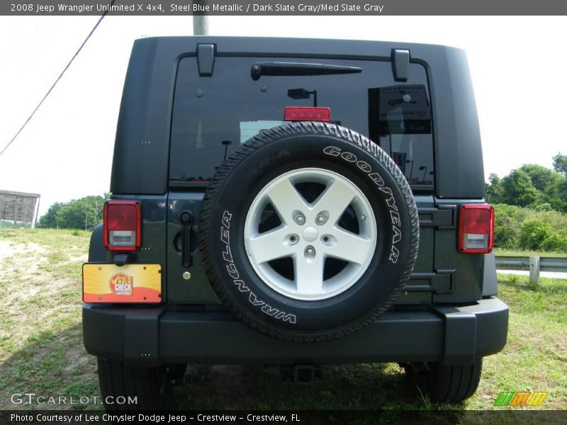 Steel Blue Metallic / Dark Slate Gray/Med Slate Gray 2008 Jeep Wrangler Unlimited X 4x4