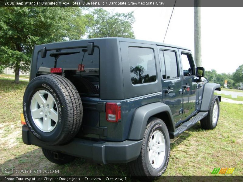 Steel Blue Metallic / Dark Slate Gray/Med Slate Gray 2008 Jeep Wrangler Unlimited X 4x4