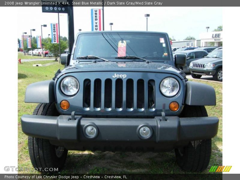 Steel Blue Metallic / Dark Slate Gray/Med Slate Gray 2008 Jeep Wrangler Unlimited X 4x4