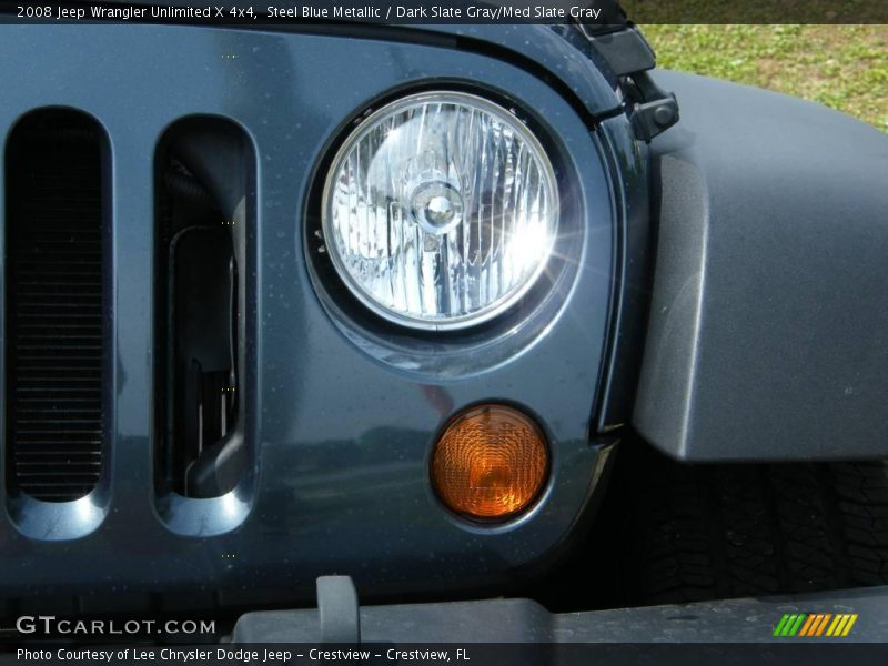 Steel Blue Metallic / Dark Slate Gray/Med Slate Gray 2008 Jeep Wrangler Unlimited X 4x4