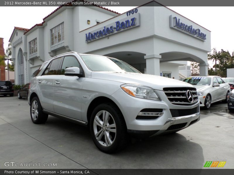 Iridium Silver Metallic / Black 2012 Mercedes-Benz ML 350 4Matic