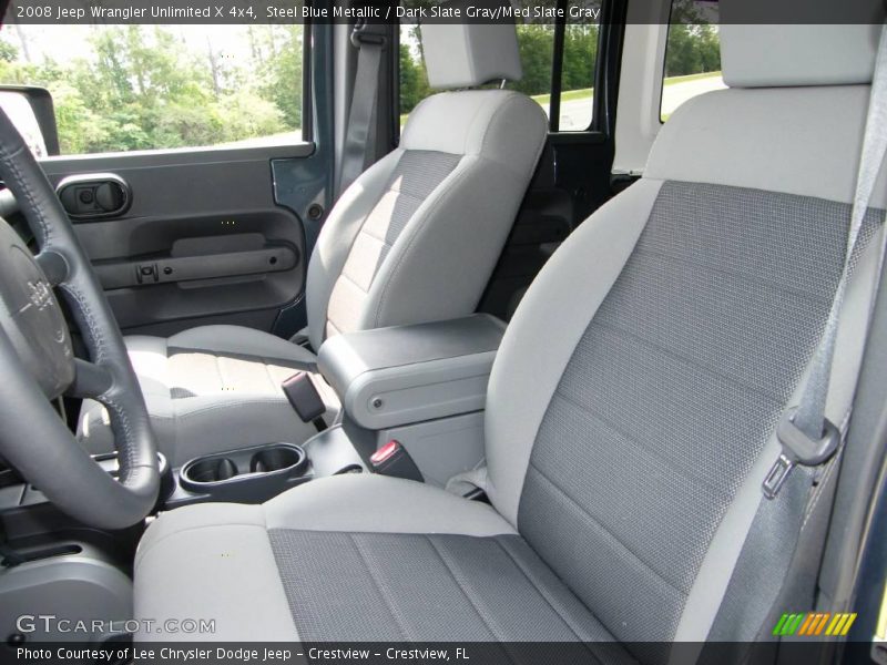 Steel Blue Metallic / Dark Slate Gray/Med Slate Gray 2008 Jeep Wrangler Unlimited X 4x4