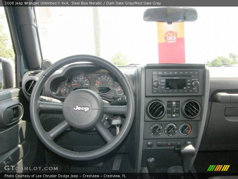 Steel Blue Metallic / Dark Slate Gray/Med Slate Gray 2008 Jeep Wrangler Unlimited X 4x4