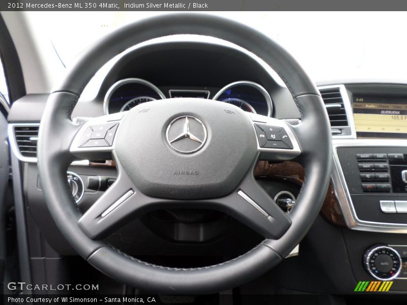 Iridium Silver Metallic / Black 2012 Mercedes-Benz ML 350 4Matic