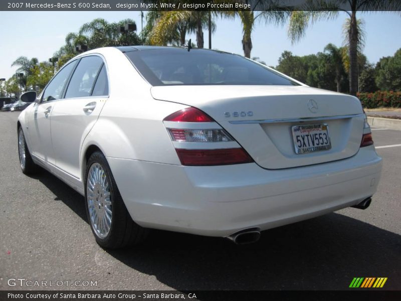 designo Mystic White / designo Porcelain Beige 2007 Mercedes-Benz S 600 Sedan
