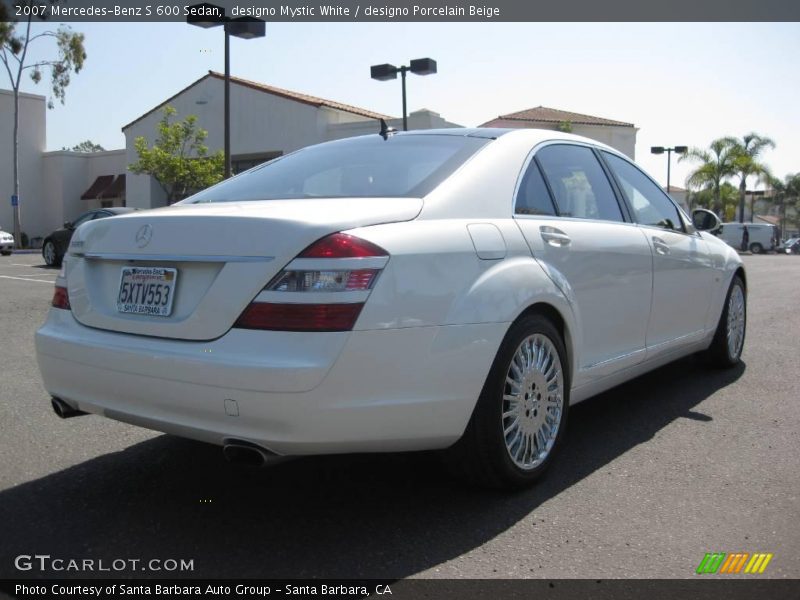 designo Mystic White / designo Porcelain Beige 2007 Mercedes-Benz S 600 Sedan