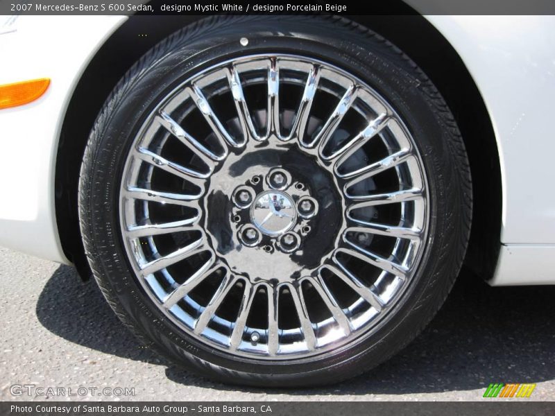 designo Mystic White / designo Porcelain Beige 2007 Mercedes-Benz S 600 Sedan