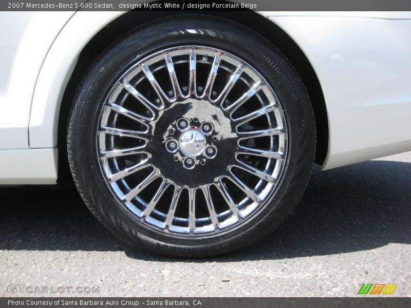 designo Mystic White / designo Porcelain Beige 2007 Mercedes-Benz S 600 Sedan