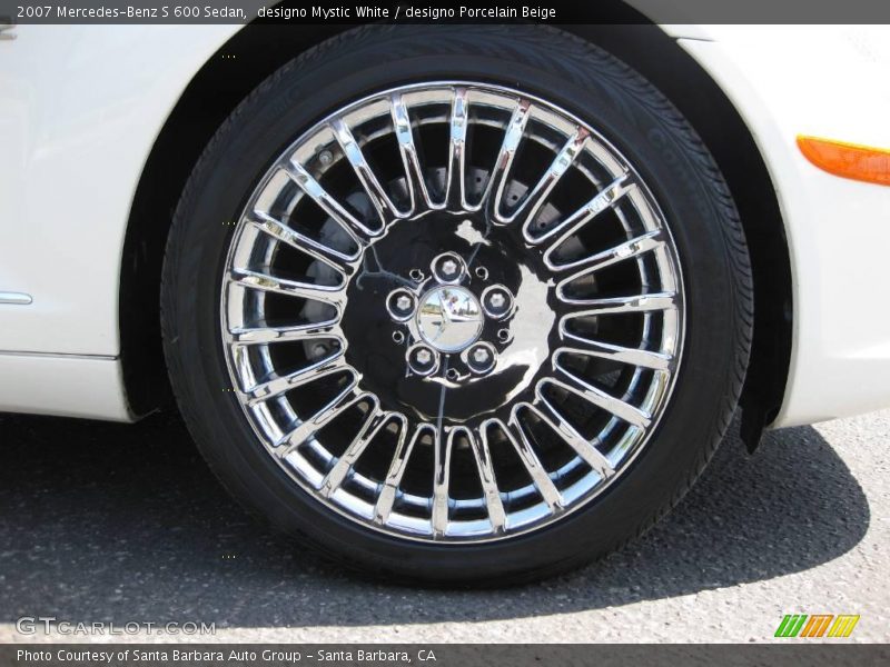 designo Mystic White / designo Porcelain Beige 2007 Mercedes-Benz S 600 Sedan
