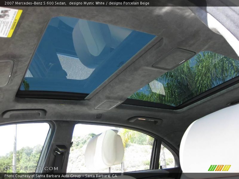 designo Mystic White / designo Porcelain Beige 2007 Mercedes-Benz S 600 Sedan