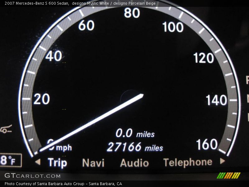 designo Mystic White / designo Porcelain Beige 2007 Mercedes-Benz S 600 Sedan