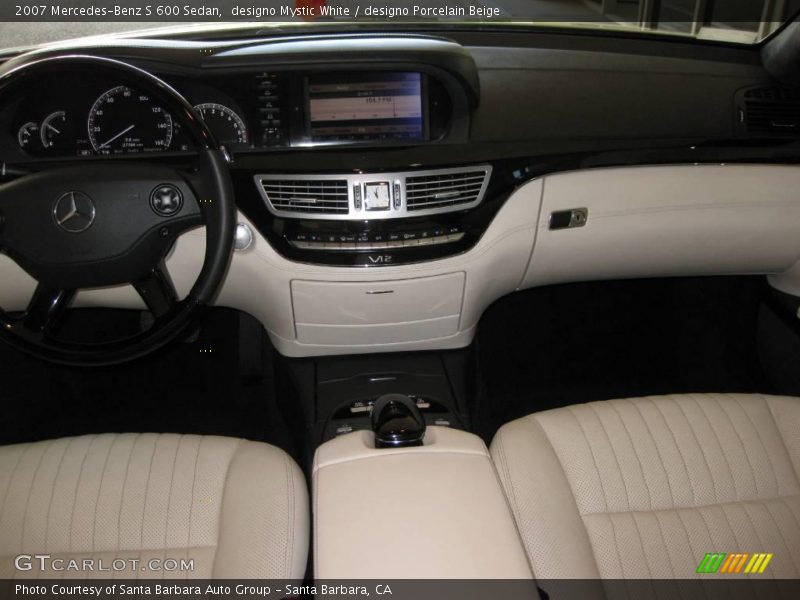 designo Mystic White / designo Porcelain Beige 2007 Mercedes-Benz S 600 Sedan