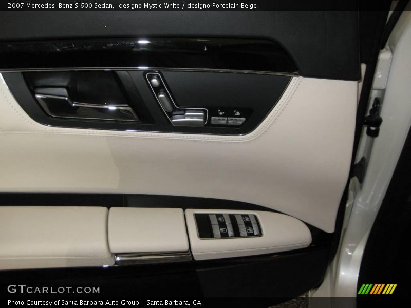 designo Mystic White / designo Porcelain Beige 2007 Mercedes-Benz S 600 Sedan