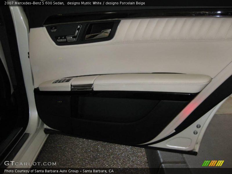 designo Mystic White / designo Porcelain Beige 2007 Mercedes-Benz S 600 Sedan