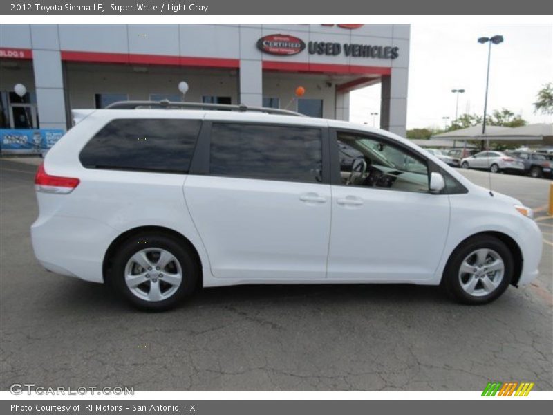 Super White / Light Gray 2012 Toyota Sienna LE