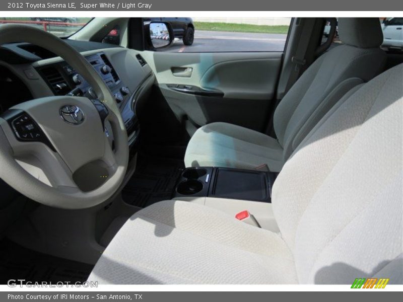 Super White / Light Gray 2012 Toyota Sienna LE