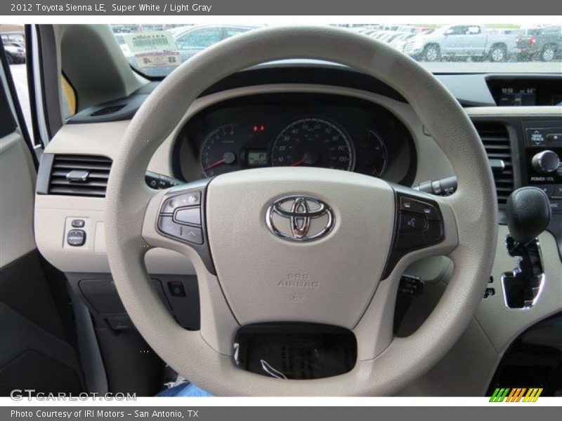 Super White / Light Gray 2012 Toyota Sienna LE