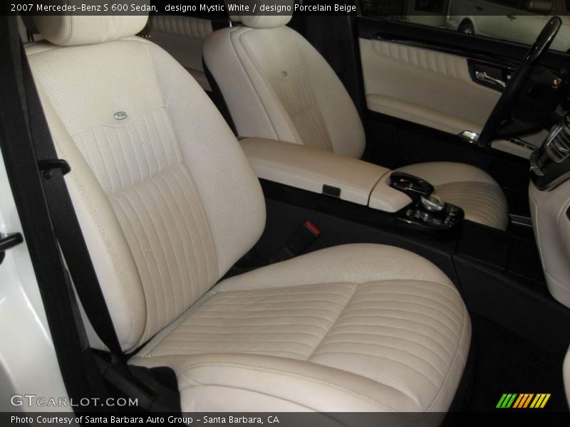 designo Mystic White / designo Porcelain Beige 2007 Mercedes-Benz S 600 Sedan