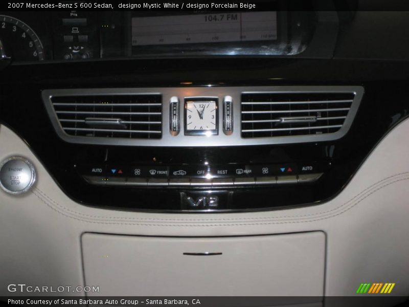 designo Mystic White / designo Porcelain Beige 2007 Mercedes-Benz S 600 Sedan