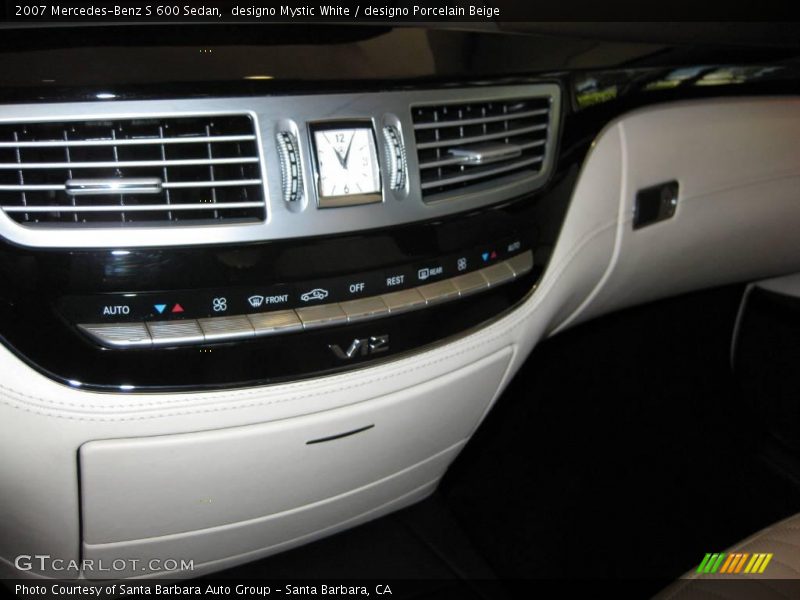 designo Mystic White / designo Porcelain Beige 2007 Mercedes-Benz S 600 Sedan