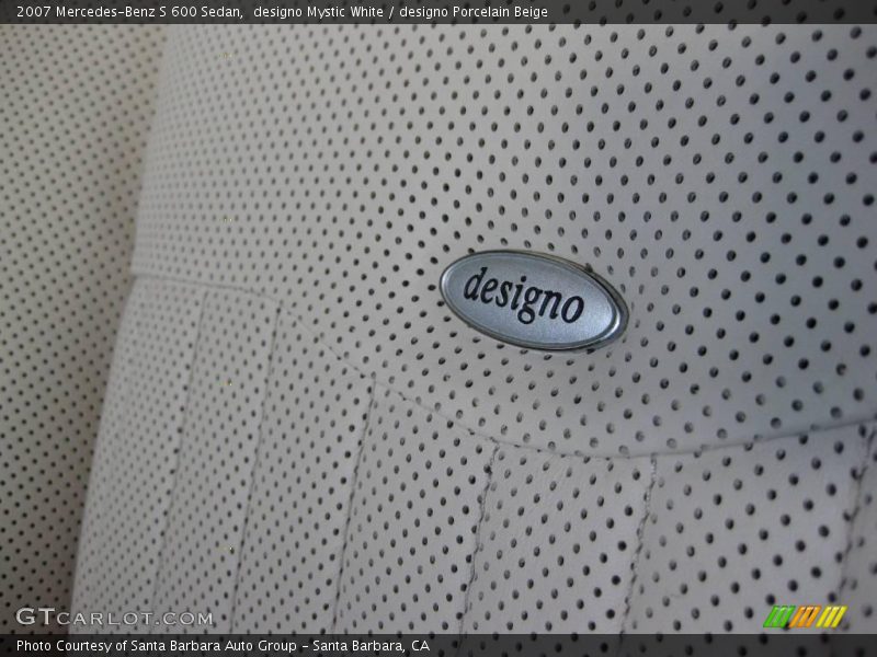 designo Mystic White / designo Porcelain Beige 2007 Mercedes-Benz S 600 Sedan