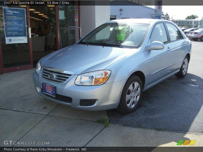 Ice Blue / Gray 2007 Kia Spectra EX Sedan