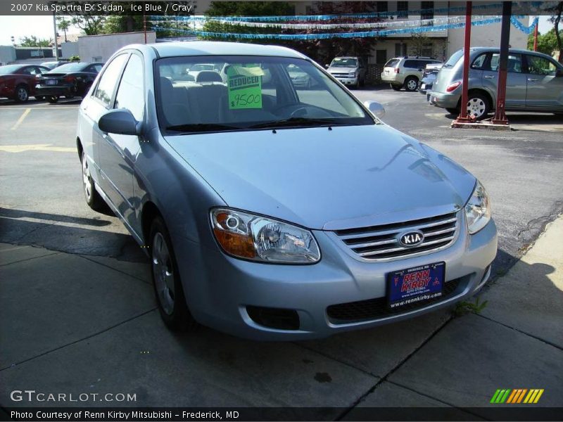 Ice Blue / Gray 2007 Kia Spectra EX Sedan