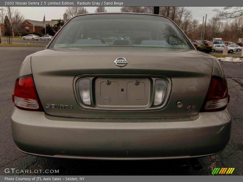 Radium Gray / Sand Beige 2003 Nissan Sentra 2.5 Limited Edition