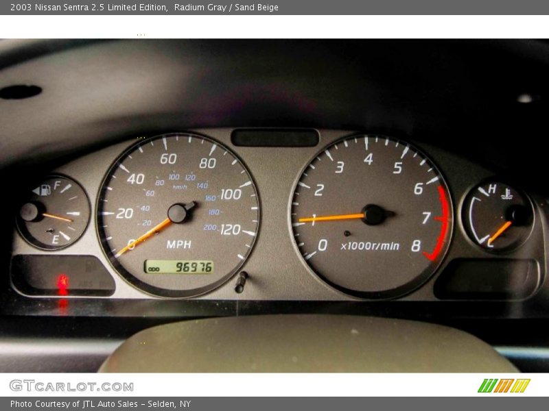  2003 Sentra 2.5 Limited Edition 2.5 Limited Edition Gauges